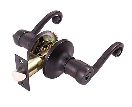 Entry Entrance Oil Rubbed Bronze Lever Handle Lock Lockset Kwikset Keyway 1