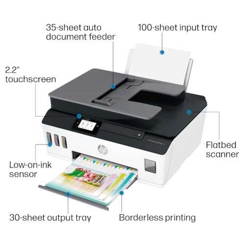 HP Smart Tank Plus 651 Wireless All-in-One Printer, Ink Tank Printer for Home Use, up to 2 Years of Ink in Bottles, Auto Document Feeder, Mobile Print, Scan, Copy, Fax, Works with Alexa (7XV38A) 4