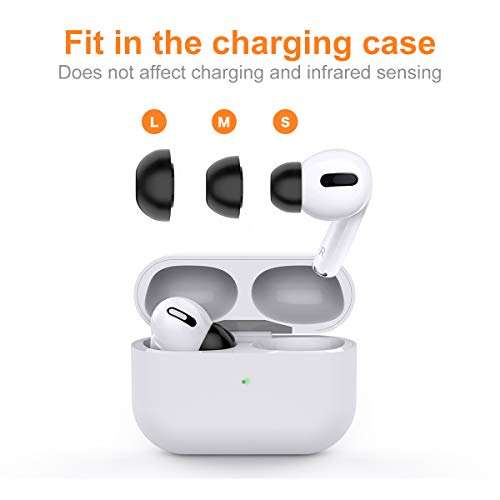 Link Dream 12 Pieces Replacement Ear Tips for AirPods Pro AirPods Pro 2nd Generation 2022 Accessory Memory Foam Ear Buds Tips with Portable Storage Box (Black) 2