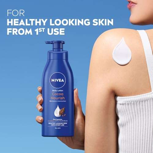 NIVEA Cocoa Nourish 400ml Body Lotion with Deep Moisture Serum| 72 H Moisturization | With Cocoa Butter & Coconut Oil | Non Greasy & Healthy Looking Skin |For Very Dry Skin 5