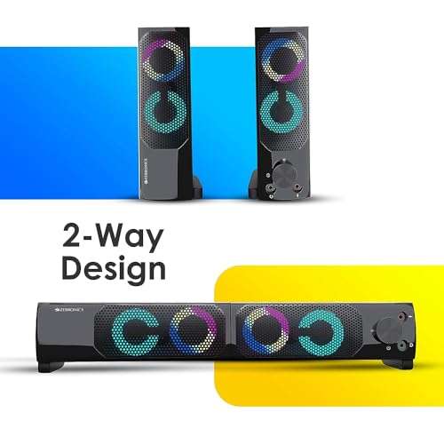 ZEBRONICS Zeb Wonderbar 10 USB Powered 2.0 Computer Speaker with RGB Lights 2