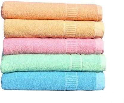 Nikyanka Super Absorbent Cotton Hand face Kitchen Towel Set of 5 Towels (14x21 Inch) Multicolors 1