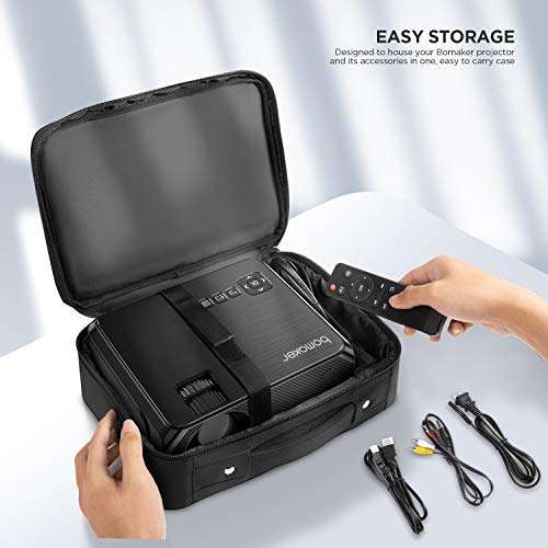 Bomaker Portable Mini Projector Bag for Premium Projector Series Model, GC357, GC355, Black 2