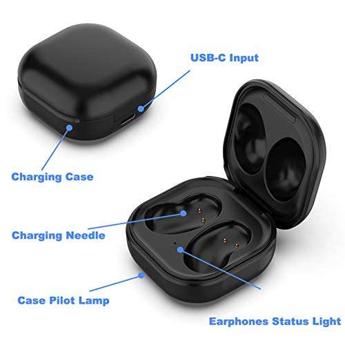 Rinetics Charging Case Replacement Compatible with Galaxy Buds Live, Charger Case for Samsung Galaxy Buds Live SM-R180(Wired Charging Only, Earbuds not Included, Black Color) 5