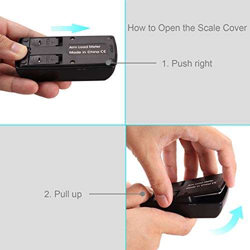 Kinstecks [New Version] 100g/0.01g Digital Turntable Stylus Force Scale LP Stylus Gauge Blue LCD Backlight Digital Scale with 10g Calibration Weight for Tonearm Phono Cartridge-Black 5