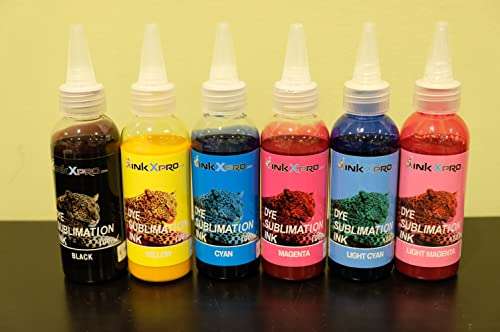 INKXPRO 600ml Sublimation Ink Press Heat Transfer Ink for Artisan 1430 Stylus Photo 1400 T50 L800 L805 837 730 835 810 1500W RX560 RX580 Printers on Mug Cup T-Shirt Pillow 3