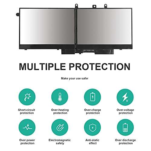 Fancy Buying 68W GJKNX Laptop Battery for Dell Latitude 5480 5580 5280 5288 5290 5488 5490 5491 5495 5590 5591 E5480 E5580 E5490 E5590 Precision 15 3520 3530 DY9NT 0DY9NT GD1JP 0GD1JP 5YHR4 451-BBZG 6