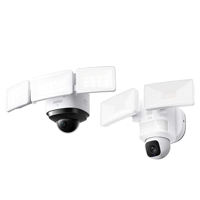 eufy Security Floodlight Cam S330, 360-Degree Pan & Tilt Coverage, 2K Full HD + Floodlight Camera E30, Security Camera Outdoor, 360° Pan and Tilt, 2K Video 1