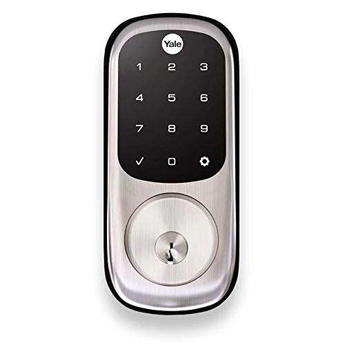 Yale Touchscreen Deadbolt with Z-Wave in Satin Nickel, Works with Alexa via SmartThings and Wink (YRD220-ZW-619) 1