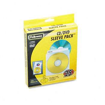 Fellowes CD Sleeve Refills SLEEVE,CD 25 PACK 8417000 (Pack of20)