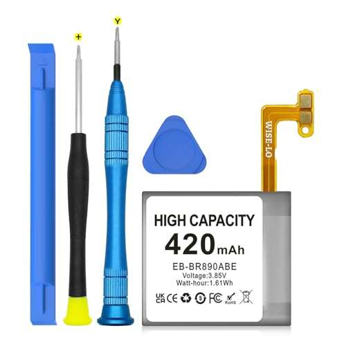 SHENMZ Battery for Samsung Galaxy Watch 4 Classic EB-BR890ABY SM-R890 SM-R895 (46mm) / SM-R870 SM-R875 SM-R875U (44mm) with Repair Tool Kits, 420mAh 1