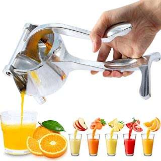 13 SOEME Heavy Duty Aluminium Manual Fruit Juicer Manual Citrus Press Juicer for Grapefruits Lemon, Orange Press Squeezer (Silver) 5