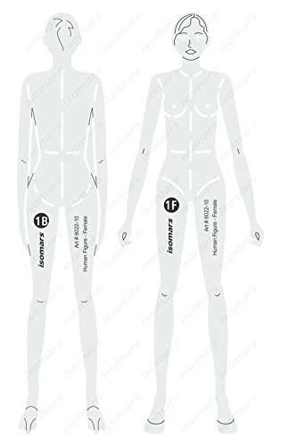 Isomars Female Human Figure Drafting and Design Template Stencil