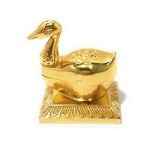 Vyomika Decor Golden Metal Duck with Chandan Roli Chopda for Pooja Purpose and Gift 4