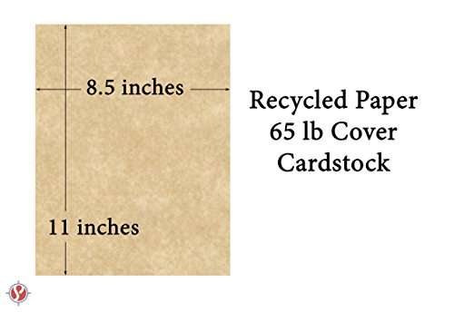 Aged Stationery Parchment Recycled Paper | 65Lb Cover Cardstock | 8.5” x 11” Inches | 50 Sheets Per Pack 5