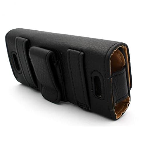 Black Leather Side Case Cover Protective Pouch Belt Clip Loops for AT&T iPhone 5 - AT&T iPhone 5S 4