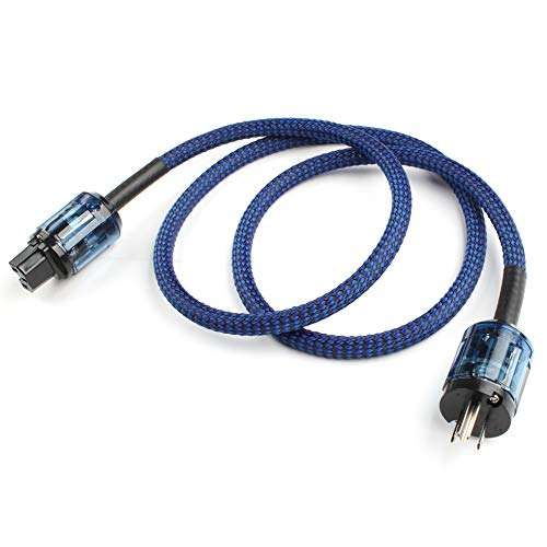HiFi Audiophile Power Cord HiFi Audio AC Power Cable Power Cord US Plug 1.5 Meters 4.9feet 2
