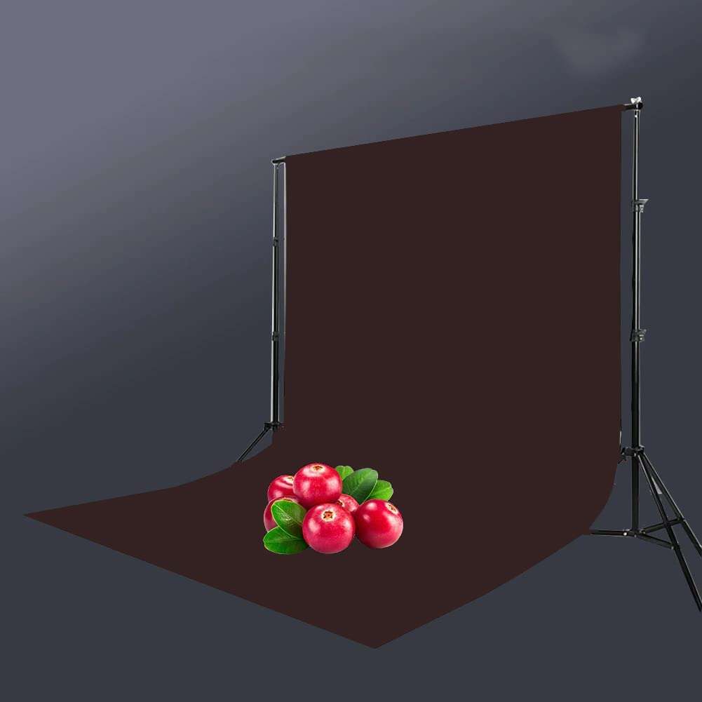 Giftmax Single Holder Umbrella Lighting Kit with Umbrella Studio Light with Backdrop Cloth Screen Photo Background Backdrop Stand Support System (Single Holder Kit + Dark Brown Screen) 6