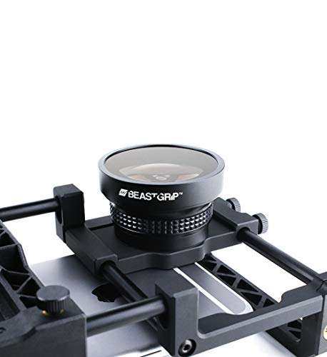 Beastgrip Pro + Wide Angle and Fish Eye Lenses Bundle. Universal iPhone Lens Adapter, Camera rig, Tripod Mount, Also Works with Android and Windows Phones. 3