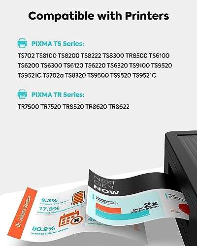 TESEN Compatible Ink Cartridge Replacement for Canon 280XXL PGI-280XXL PGI 280 XXL Black Ink Cartridge Use with PIXMA TR7520 TR8520 TS6120 TS6220 TS8120 TS8220 TS9120 TS9520 TS9521C Printer, 3 Pack 2