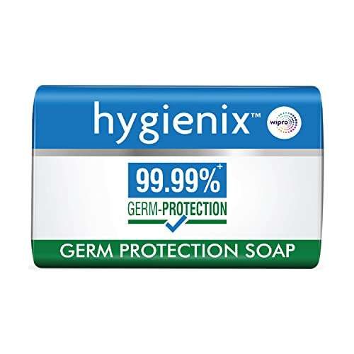Hygienix Germ Protection Soap by Wipro, 125g(Buy 4 Get 1 Free) 1