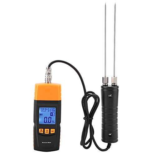 Multfunctional Wood Moisture Tester -10 to 60? GM620 Adjustable Dampness Meter Water Detector for Wood Bamboo Cotton Paper with LCD Display 1