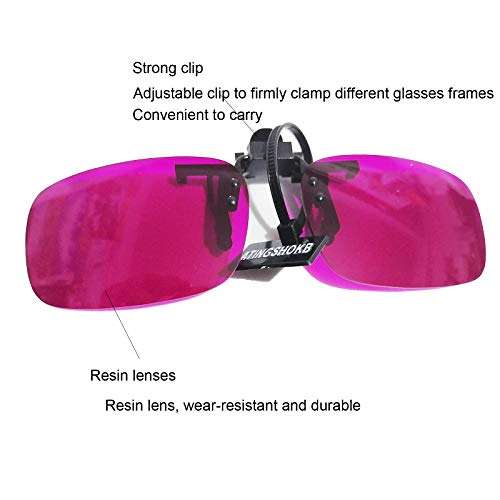 ATINGSHOKB Red Green Color Blind Glasses Chip Purple Lenses for Man Outdoor Indoor 3