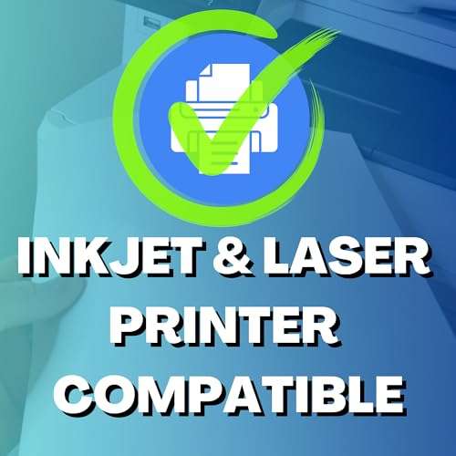 Royal Elements Glossy Printable Vinyl Sticker Paper for Inkjet and Laser Printers - 20 Waterproof Sheets (Photo-Like Print Quality) 4