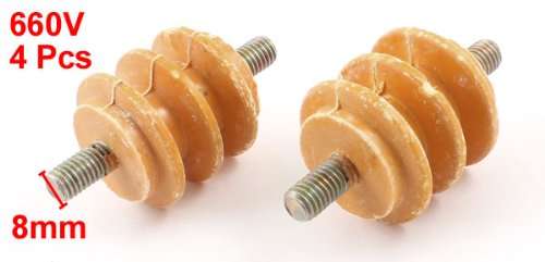 4 Pcs 1.4" Height 5/16" Thread Dia 660V Busbar Enhanced Insulator Supporter 2