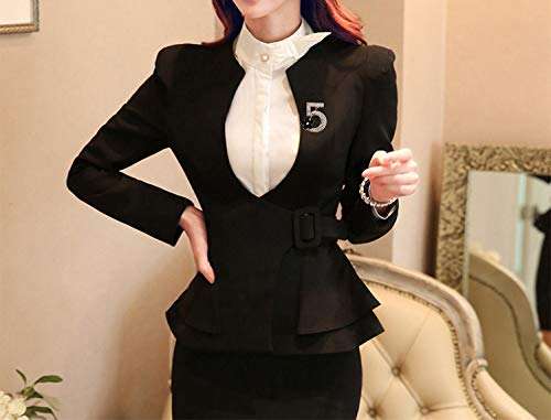 WLLAY Bling Crystal Lucky Number 5 with Charm Black Flower Brooch Pin Clothes Lapel Pin Breast pin (rose gold-tone-white) 6