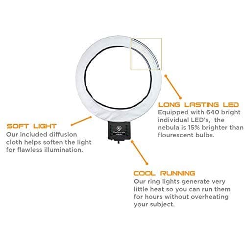 Diva Ring Light Nebula 18" LED Dimmable Ring Light 6