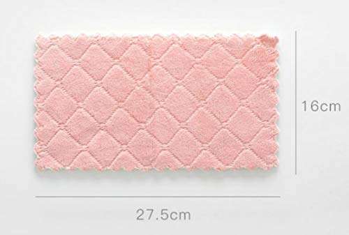 TBOP Kitchen Rag Cleaning Towel Hanging Kitchen Lint-Free Absorbent Towel Dishwashing Cloth(Multicolor_27.5 * 16cm)(Color May Vary)-Set of 4 pcs 2