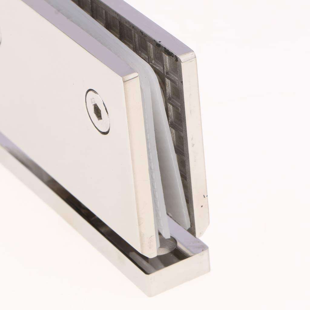 Glass Door Hinge,Bathroom Door Hinge,Bathroom Clamp Clip,2Pcs 100Heavy Duty Frameless Glass Shower Doors Hinge Replacement Parts Hinges 6