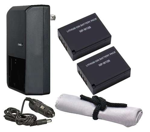 'Intelligent' Batteries (2 Units) Compatible with Fujifilm X-T20 + AC/DC Rapid Travel Charger