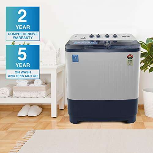 Voltas Beko 8 kg Semi-Automatic Top Loading Washing Machine, 2 Casette Filter (WTT80DBLT, Sky Blue) 6