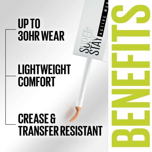 Maybelline Super Stay Liquid Concealer Makeup, Full Coverage Concealer, Up to 30 Hour Wear, Transfer Resistant, Natural Matte Finish, Oil-free, Available in 16 Shades, 70, 1 Count 4