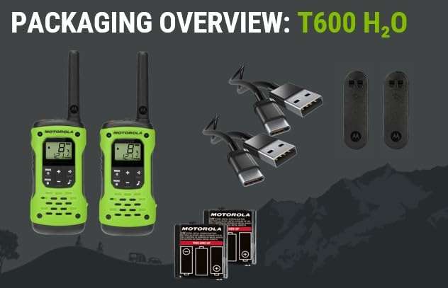 Motorola Solutions T600 35 mi. Waterproof Two-Way Radio Green 2-Pack 5