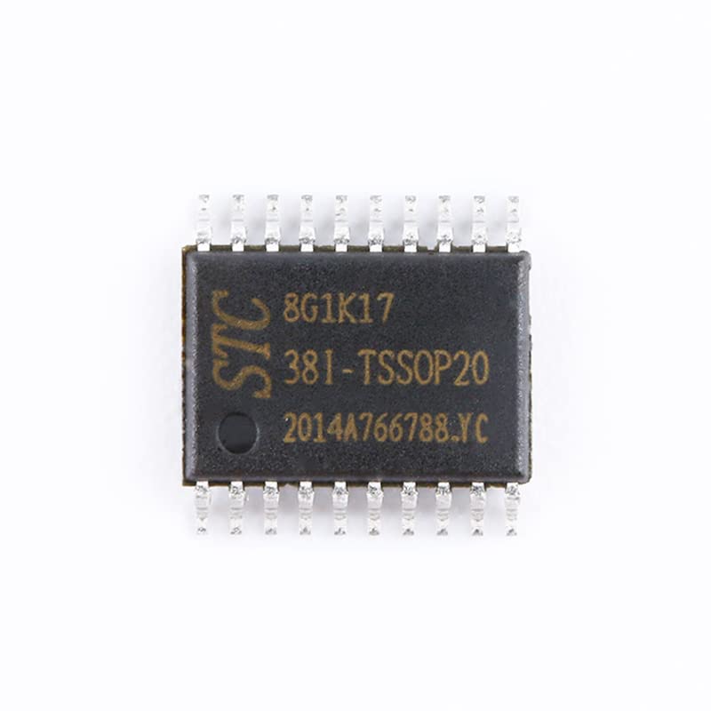 JESSINIE 5Pcs STC8G1K17-38I-TSSOP20 Enhanced 1T 8051 Single Chip Microcontroller STC8G1K17-38I TSSOP20 SMD MCU 3
