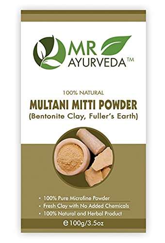 MR Ayurveda Calamine Clay Powder, Activated Charcoal Powder & Multani Mitti Powder - Set of 3 (100 Grams Each) 4