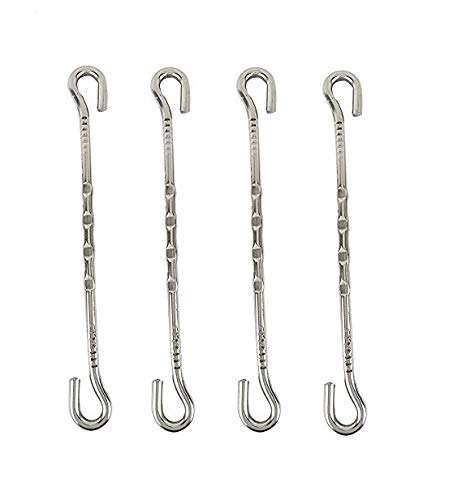 MHS Zula Bearing Spring 360' Rotating and Accessories for Hammock Porch Swings (Link Rods Pack of 4)