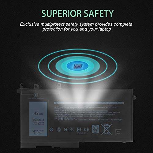 Ouside 93FTF Laptop Battery Compatible with DELL Latitude 5280 5480 5580 5590 5490 5288 5290 5488 E5280 E5480 E5580 E5490 E5590 E5290 Precision 15 3520 3530 5