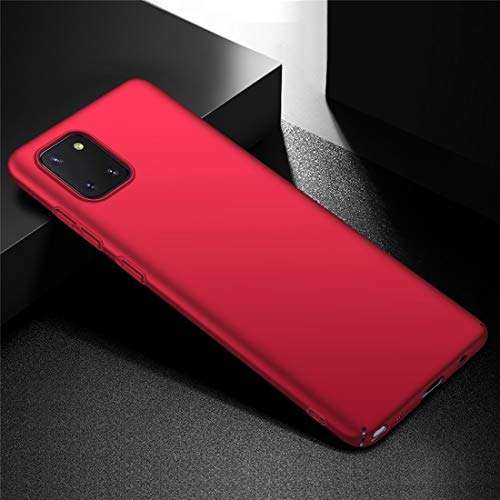 for Samsung Galaxy Note 10 Lite/A81 Case, ACMBO Ultra Thin [Skin Touch Feel] [Anti-Drop] Shockproof Premium PC Material Slim-Fit Phone Cases Cover for Samsung Galaxy Note10 Lite 6.7", Smooth Red 2