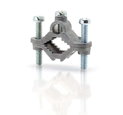 THE CIMPLE CO 1 Inch, 1 Pack - Electrical Grounding Rod Clamp - Direct Burial - Galvanized Steel - for Pipe, Antenna 1