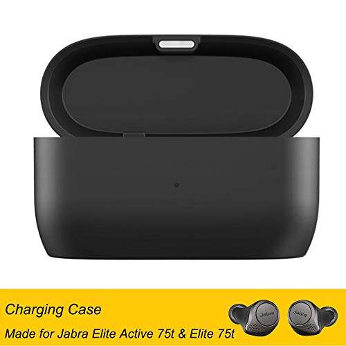 Threeeggs for Jabra Elite 75t Charging Case, 700mah Charger Cradle Dock for Jabra Active 75t (Earbuds not Included, Black) 2