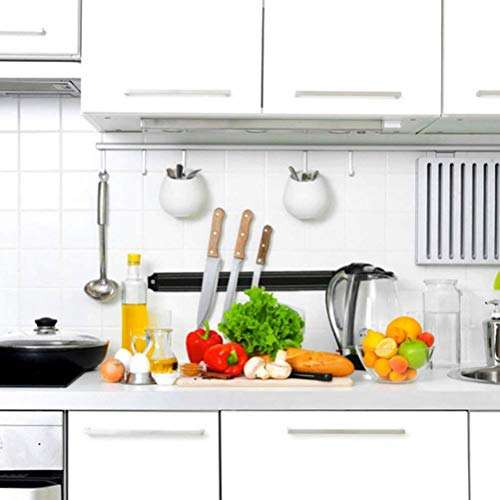 Aqtus 33cm (2 Pcs) Magnetic Knife Bar, Magnetic Knife Storage Strip, Magnet Kitchen Knife Holder, Knife Rack Strip Patti 13 Inch (Black) 3