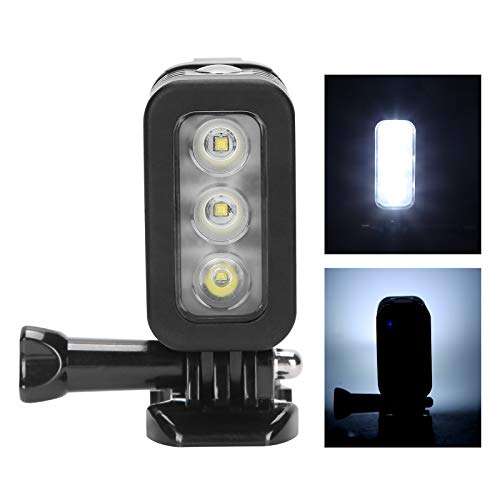Underwater Video Light, 98ft(30m) Diving Light 3 Brightness Dimmable Waterproof LED Video Fill Night Light for GOPRO Hero 4/3+/3/2/1/sj4000/sj5000/sj6000/for Xiaomi Yi 6