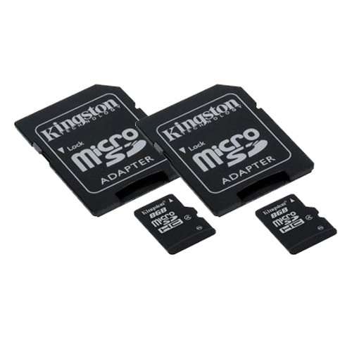 BlackBerry 8330 Cell Phone Memory Card 2 x 8GB microSDHC Memory Card with SD Adapter (2 Pack)