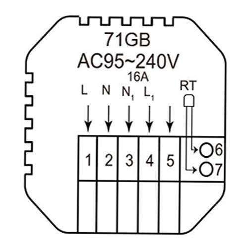 bobotron 220V 16A Digital Floor Heating Room Thermostat LCD Programmable Electric Heating Floor Temperature Controller 5