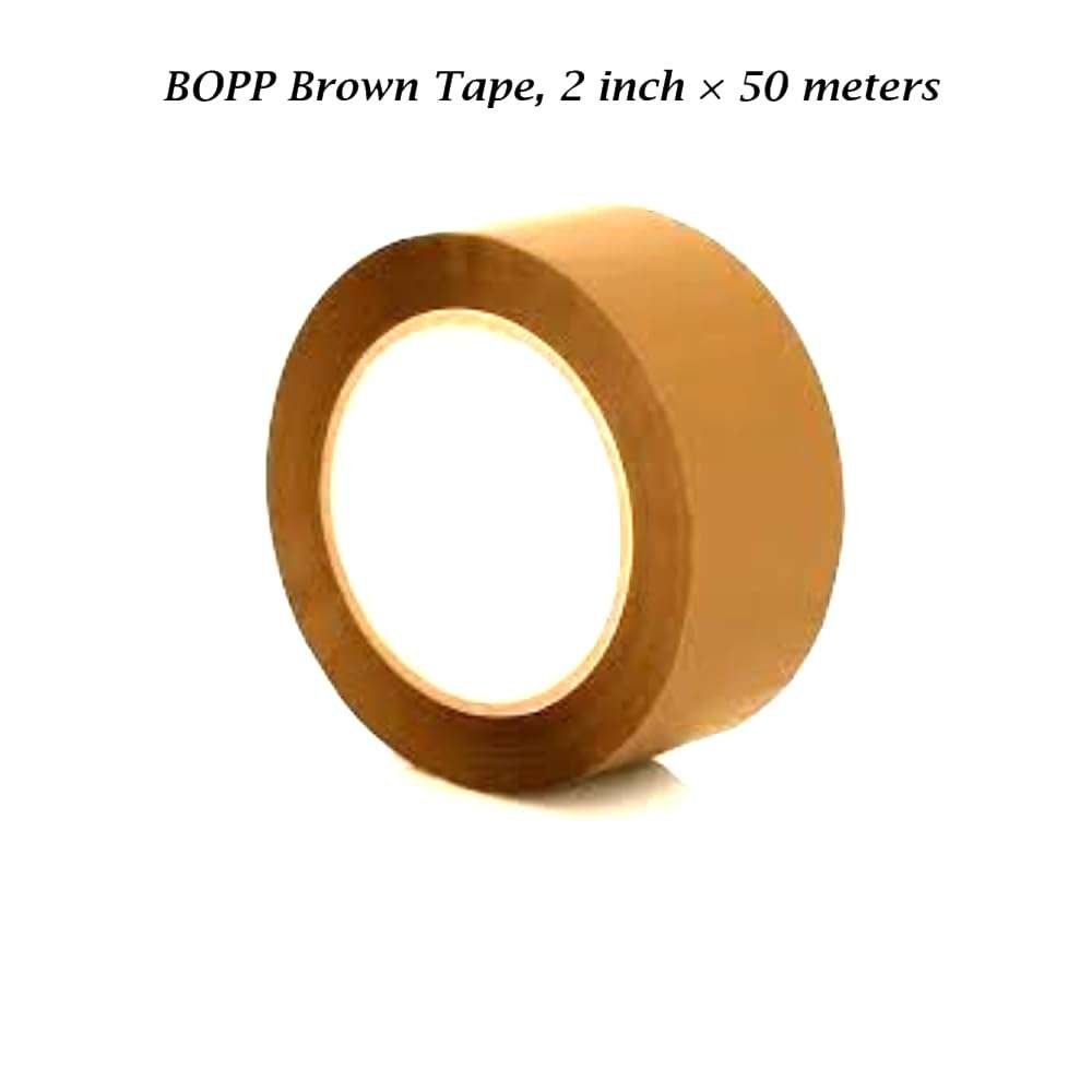 Packing Tape, Brown, 2 Inch × 50 Meters (Pack of 3) | Strong Adhesive Carton Sealing Tape for Packaging, Shipping, E-Commerce, Office & Home Use 3