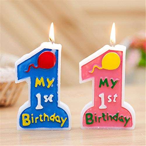 Jindal Party Products Wax My 1st Birthday Candles for Boys (1 Candle) 2